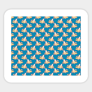 Peeled Banana Blue Pattern Sticker